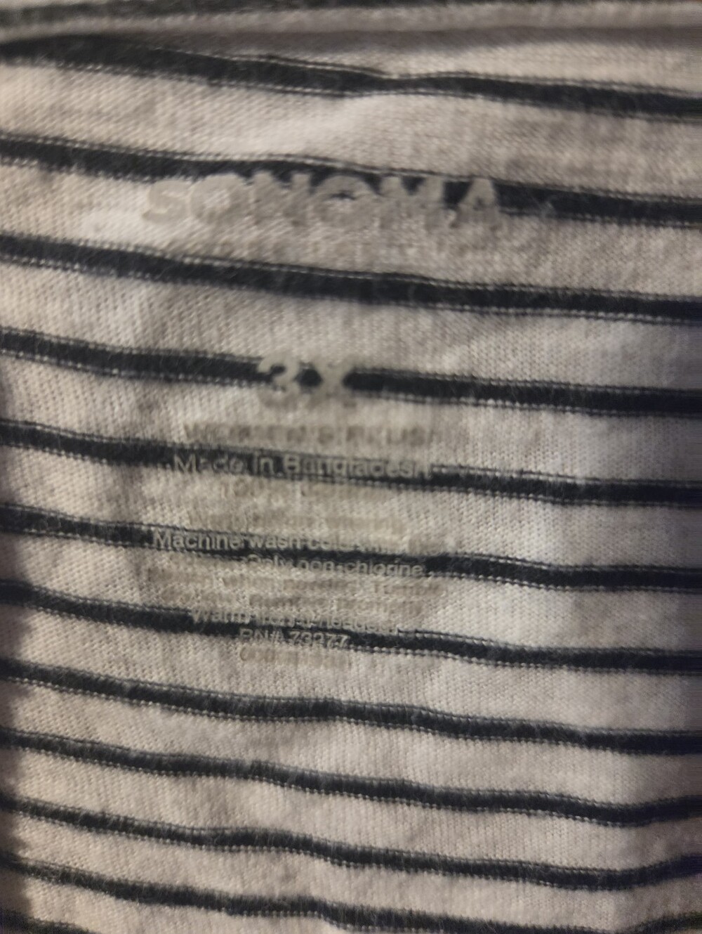 Womens Striped Crew Neck Shirt - White & Black